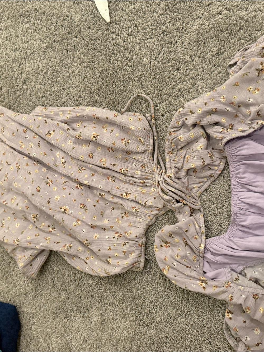 Lilac Floral Tie-Front Romper